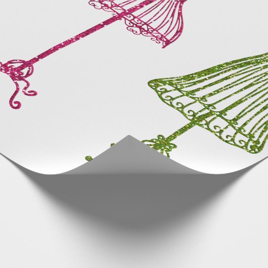 Victoriaans jurk vormt  naaipatroon cadeaupapier (Hoek)