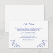 Victoriaans Kaart met details over blauwe bruiloft (Voorkant / Achterkant)