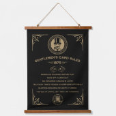 Victoriaans Kaart spelregels Hangend Wandkleed (Voorkant)