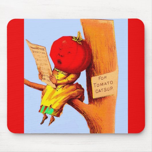 Victoriaans kaart tomatenkoppelvrouw muismat (Voorkant)