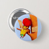 Victoriaans kaart tomatenkoppelvrouw ronde button 5,7 cm (Voorkant /achterkant)