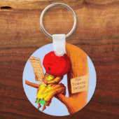 Victoriaans kaart tomatenkoppelvrouw sleutelhanger (Voorkant)