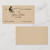 Victoriaans  Kaart voor Geviste kwaliteit Visitekaartje (Voorkant / Achterkant)