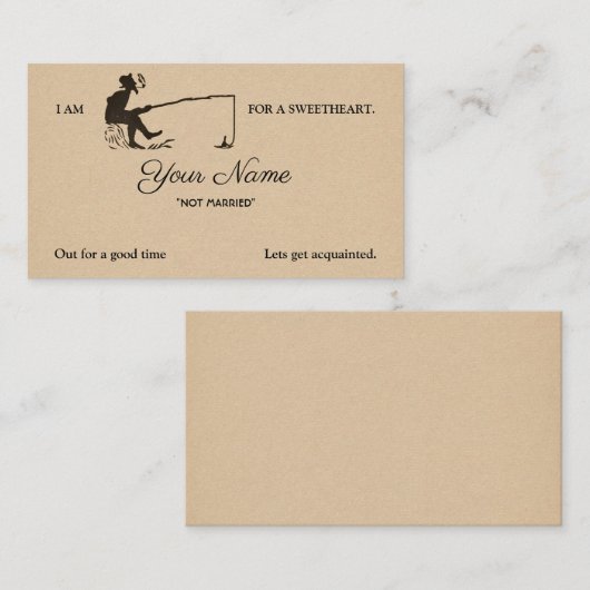 Victoriaans  Kaart voor Geviste kwaliteit Visitekaartje (Voorkant / Achterkant)