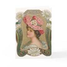 Victoriaans Kaart vrouwennotitie