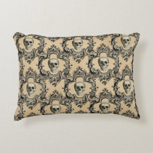 Victoriaans Kader Skulls Gothic Skeleton Gothic Accent Kussen
