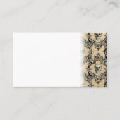 Victoriaans Kader Skulls Gothic Skeleton Gothic Afsprakenkaartje (Voorkant)