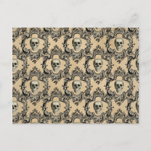Victoriaans kader Skulls Gothic Skeleton Gothic Briefkaart