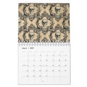 Victoriaans Kader Skulls Gothic Skeleton Gothic Kalender (Mar 2027)