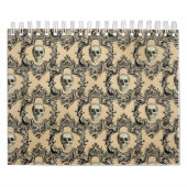 Victoriaans Kader Skulls Gothic Skeleton Gothic Kalender (Hoes)