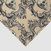Victoriaans Kader Skulls Gothic Skeleton Gothic Tissuepapier (Detail)