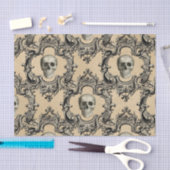 Victoriaans Kader Skulls Gothic Skeleton Gothic Tissuepapier (Craft)