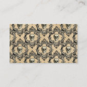 Victoriaans Kader Skulls Gothic Skeleton Gothic Visitekaartje (Voorkant)