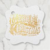  Victoriaans kalligrafisch kerst label (Voorkant)