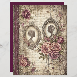 Victoriaans & kant plakboek papier