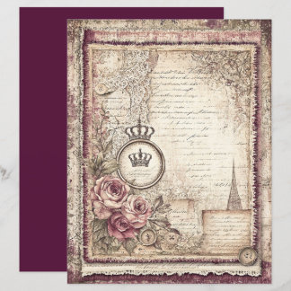 Victoriaans & kant plakboek papier