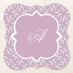 Victoriaans Kantwerk Roze Monogram Onderzetter