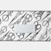 Victoriaans kapper naaischaar elegant bureaumat