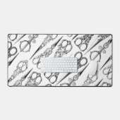 Victoriaans kapper naaischaar elegant bureaumat (Keyboard & Muis)