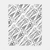 Victoriaans kapper naaischaar elegant fleece deken (Voorkant)