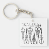 Victoriaans kapper naaischaar elegant sleutelhanger (voorkant)