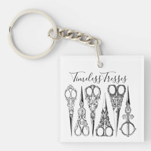 Victoriaans kapper naaischaar elegant sleutelhanger