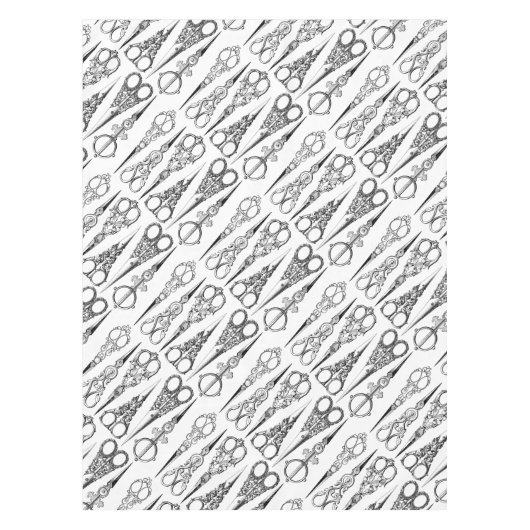 Victoriaans kapper naaischaar elegant tafelkleed (Voorkant)