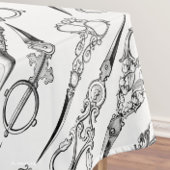 Victoriaans kapper naaischaar elegant tafelkleed