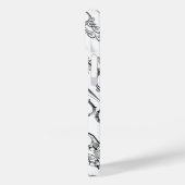 Victoriaans kapper schaar Elegant Zwart Wit Case-Mate iPhone Case (Achterkant / Links)