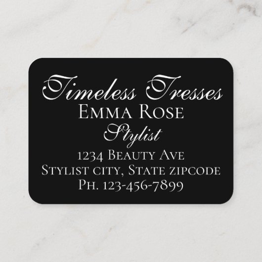 Victoriaans kapper schaar elegante kapsalon visitekaartje (Achterkant)