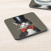 Victoriaans kat bier onderzetter (Linkerzijde)