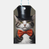 Victoriaans kat cadeaulabel (Voorkant)