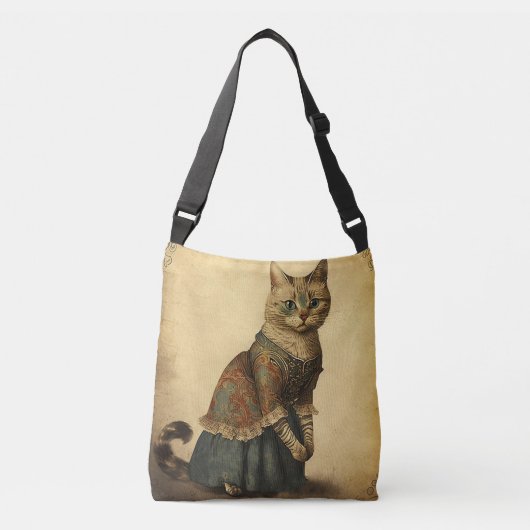 Victoriaans  kat crossbody tas (Voorkant)