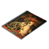 Victoriaans kat en hond bij het Notitieboek van de (Linkerzijde)