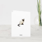 Victoriaans kat in het Pet Wenskaart Kaart (Achterkant)