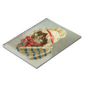 Victoriaans kat met glazen spiraal Notitieboek (Linkerzijde)