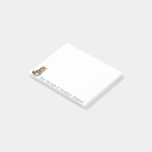 Victoriaans Kat personaliseren Post-it® Notes (Schuin)