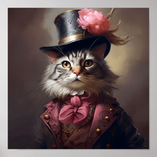 Victoriaans kat poster (Voorkant)