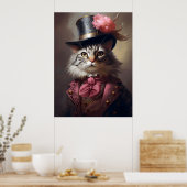 Victoriaans kat poster (Keuken)