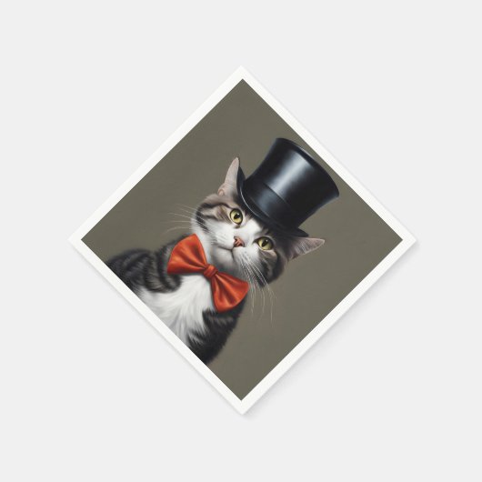 Victoriaans kat servet (Hoek)