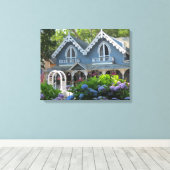 Victoriaans Katoen in Blue - Martha's wijntuin Canvas Afdruk (Insitu (Houten vloer))