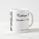 Victoriaans Katoen in Blue - Martha's wijntuin Grote Koffiekop (Voorkant rechts)