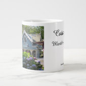 Victoriaans Katoen in Blue - Martha's wijntuin Grote Koffiekop (Voorkant)