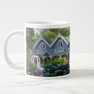 Victoriaans Katoen in Blue - Martha's wijntuin Grote Koffiekop