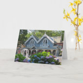 Victoriaans Katoen in Blue - Martha's wijntuin Kaart (Gele Bloem)