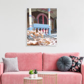 Victoriaans Katoen in sneeuw - Martha's wijngaard Canvas Afdruk (Insitu (Woonkamer))