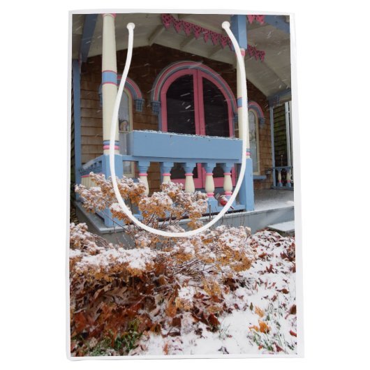 Victoriaans Katoen in sneeuw - Martha's wijngaard Medium Cadeauzakje (Voorkant)