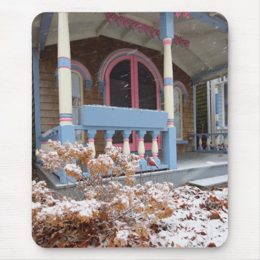 Victoriaans Katoen in sneeuw - Martha's wijngaard Muismat (Voorkant)