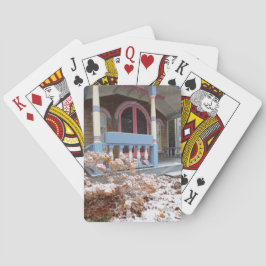 Victoriaans Katoen in sneeuw - Martha's wijngaard Pokerkaarten