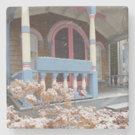 Victoriaans Katoen in sneeuw - Martha's wijngaard Stenen Onderzetter